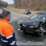 Scontro tra auto sulla Provinciale tra None e Candiolo