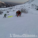Sestriere: scialpinista ferito al passo del san Giacomo, Soccorso Alpino in azione