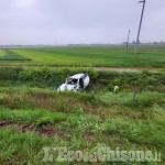 Volvera: auto fuori strada sulla Torino-Pinerolo, ferito il conducente