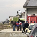 Virle: tragedia in via Podi, agrotecnico muore dentro una mietitrebbia