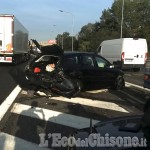 Rivalta: scontro tra auto in tangenziale, due i feriti