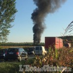 Airasca: incendio alla Ecolegno di Via Volvera