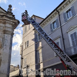 Bricherasio: rimosse dai Vigili del fuoco le coperture pericolanti sul campanile