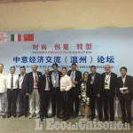 Il sindaco di Barge Colombatto in Cina, nella megalopoli di Whenzou, per promuovere il made in Italy