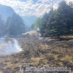 Fenestrelle: incendio sul sentiero per Pequerel