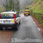 Strada per Pramollo chiusa da una frana, borgate isolate a San Germano