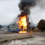 Bricherasio: bus in fiamme al ponte di Bibiana, illesi studenti e conducente