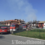 Castagnole: fiamme sul tetto di una villetta in via Garibaldi