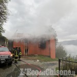 Villar Perosa: casa distrutta da un incendio in borgata Droglia