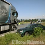 Candiolo: incidente sulla Provinciale, coinvolte due auto e un camion