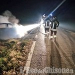 Castagnole: auto rubata e poi data alle fiamme sulla Provinciale 146