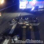 Moto a terra sulla Torino-Pinerolo, biker in ospedale in gravi condizioni