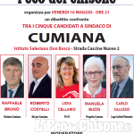 Cumiana: questa sera faccia a faccia tra i cinque candidati a sindaco