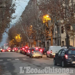 Pinerolo: si asfalta in centro, traffico in tilt