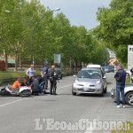 Pinerolo: auto contro moto, centauro ferito in corso Torino