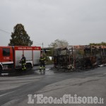 Piobesi: in fiamme bus della Sadem