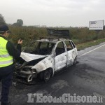 Orbassano: auto in fiamme sulla Circonvallazione esterna