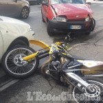 Pinerolo: incidente in corso Torino, motociclista trasportato in ospedale