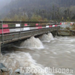 Allerta meteo: Torre Pellice, chiusi il guado della Bertenga e il Ponte del Giambone