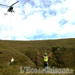 Coazze: bovino morto recuperato dagli uomini del Soccorso Alpino