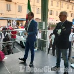 Elezioni Pinerolo: il presidente Cirio al comizio del centro destra per Pino Berti