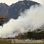 Frossasco: ancora fumo, ma bruciano solo sterpaglie 