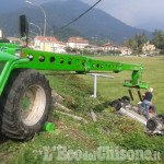 Con l&#039;auto nella scarpata tra Luserna e Torre Pellice: illeso il conducente