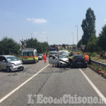 Rivalta: carambola fra auto, tre feriti sulla bretella di frazione Pasta