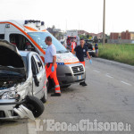 Orbassano: scontro fra auto, due feriti in strada Volvera