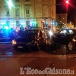 Pinerolo: scontro fra auto all&#039;incrocio di corso Torino