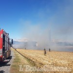 Beinasco: fiamme nei campi di via san Felice