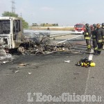 Camion in fiamme, distrutte le cene dei pazienti dell&#039;ospedale di Pinerolo