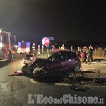Orbassano: schianto tra due auto al bivio per Candiolo, quattro feriti