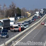Pinerolo: incidente sulla tangenziale, code e traffico rallentato