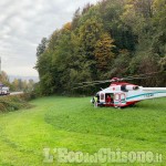 Inverso Pinasca: grave un ciclista investito da un'automobile sulla variante