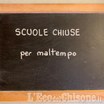 Maltempo: le scuole chiuse lunedì 25 novembre sul territorio pinerolese