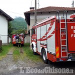 Luserna S.G.: fiamme in Viale de Amicis