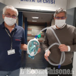 Un migliaio di maschere da sub adattate per gli ospedali, un progetto condiviso anche da un'azienda pinerolese