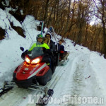 Sangano: strada ghiacciata, il sindaco chiede la motoslitta per assistere un malato in borgata Prese