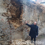 Pinerolo, crollato il muro di cinta del Palazzo Acaja