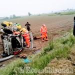 Auto contro camion tra None e Castagnole, ferito il conducente della vettura