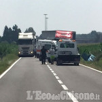 Orbassano: auto contro tir in strada Candiolo, anziano ferito