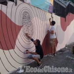 Un nuovo murale in via Principi d&#039;Acaja a Pinerolo