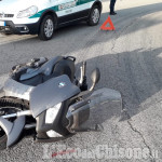 Orbassano: auto contro scooter sulla circonvallazione, ferito motociclista