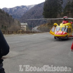 Infortunato in alta Valle Po, recuperato dagli uomini del Soccorso alpino