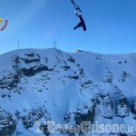 Sestriere: scialpinisti in difficoltà, soccorsi dall'elicottero dei Vigili del Fuoco