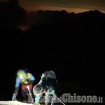 Alpinisti in difficoltà recuperati nella notte dal Soccorso alpino a Balme