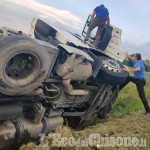 Tir fuori strada tra Cardè e Villafranca, illeso il conducente