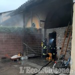 Pinerolo: fiamme nel locale caldaia, Vigili del fuoco in azione