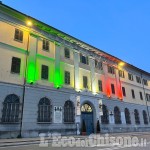 Pinerolo: il Museo della Cavalleria si illumina con il tricolore in vista dei festeggiamenti. 